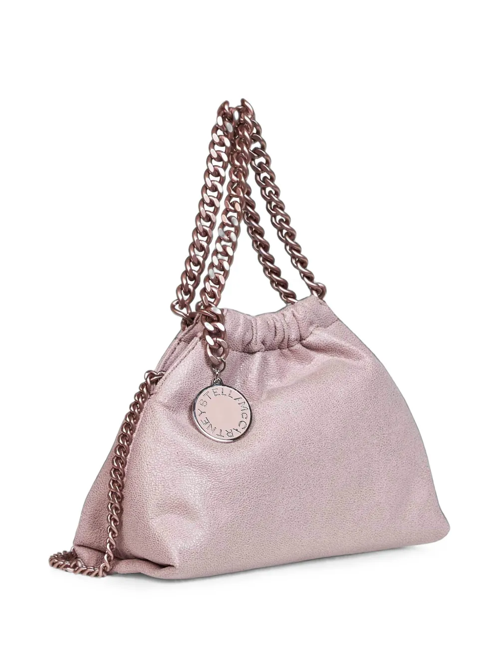 Stella McCartney Shopper met diamantgeslepen ketting Roze