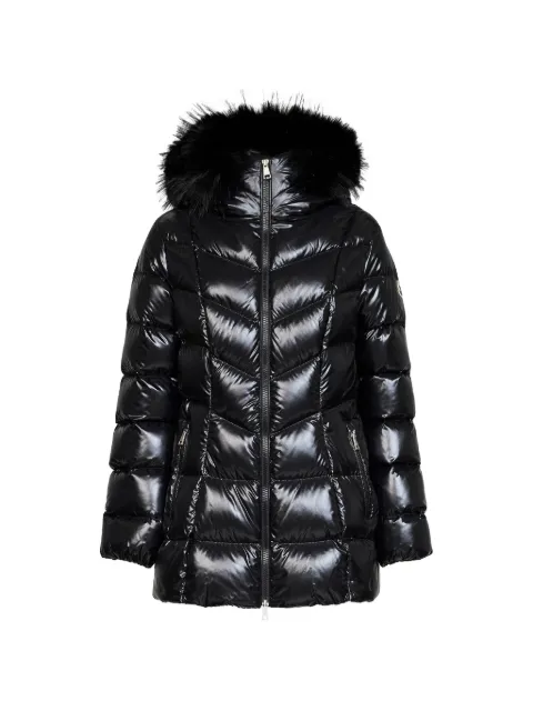 Moncler Fulmar hooded faux-fur trim quilted coat