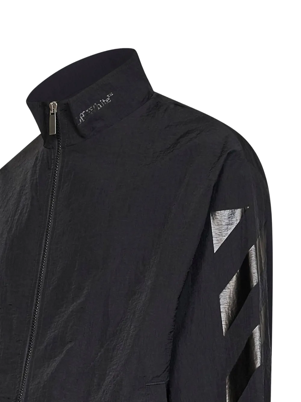 Off-White Arrows Diagonals jack met rits Zwart