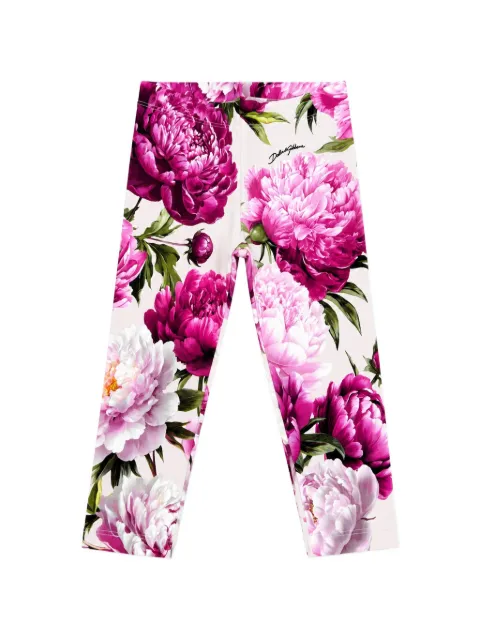 Dolce & Gabbana Kids floral-print leggings