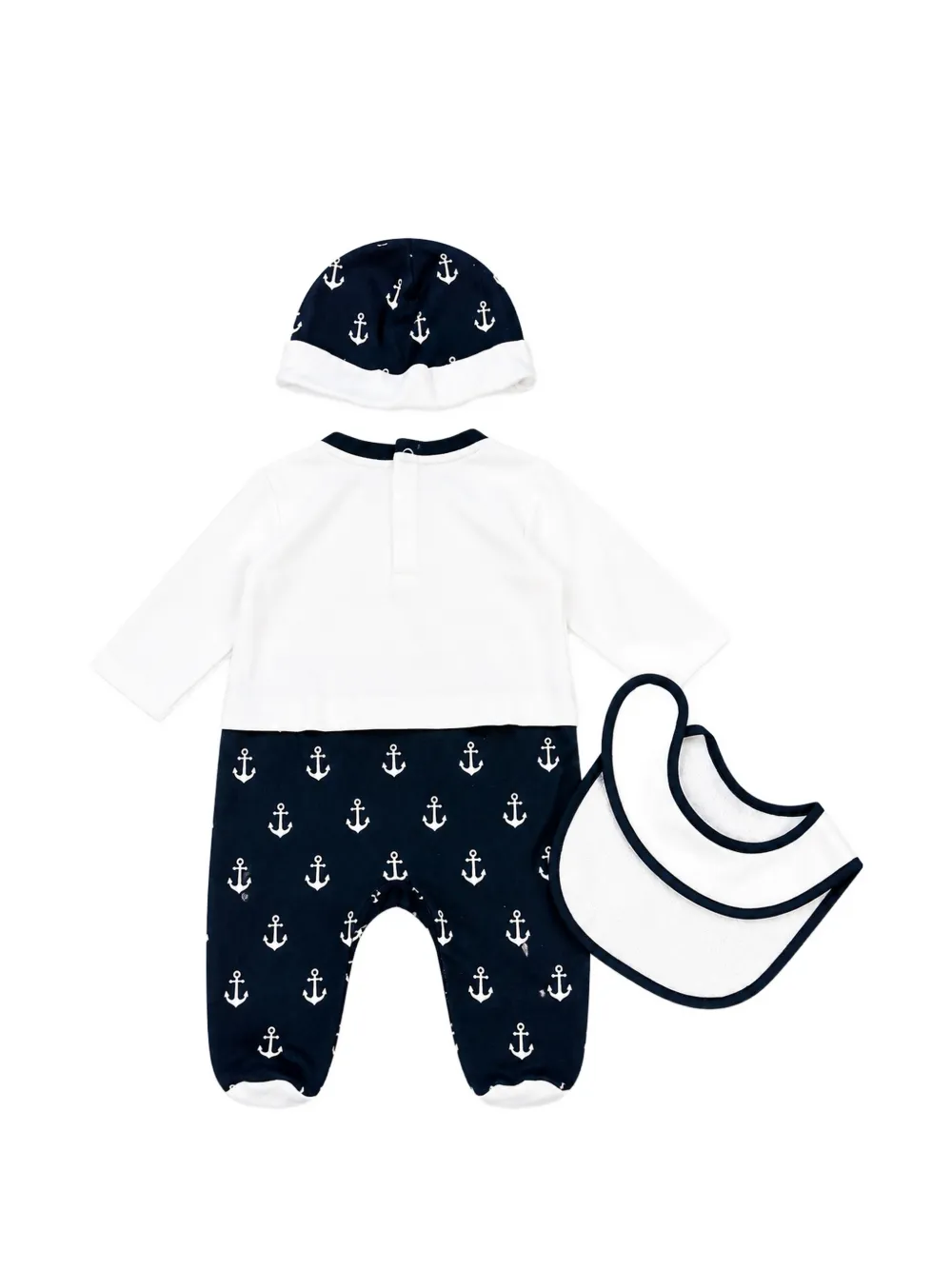 Dolce & Gabbana Kids Drie rompers met anker-print Blauw