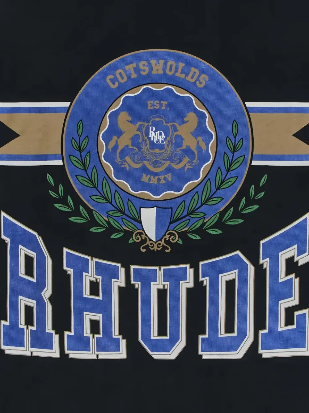 RHUDE Cotswold Crest T-shirt Zwart