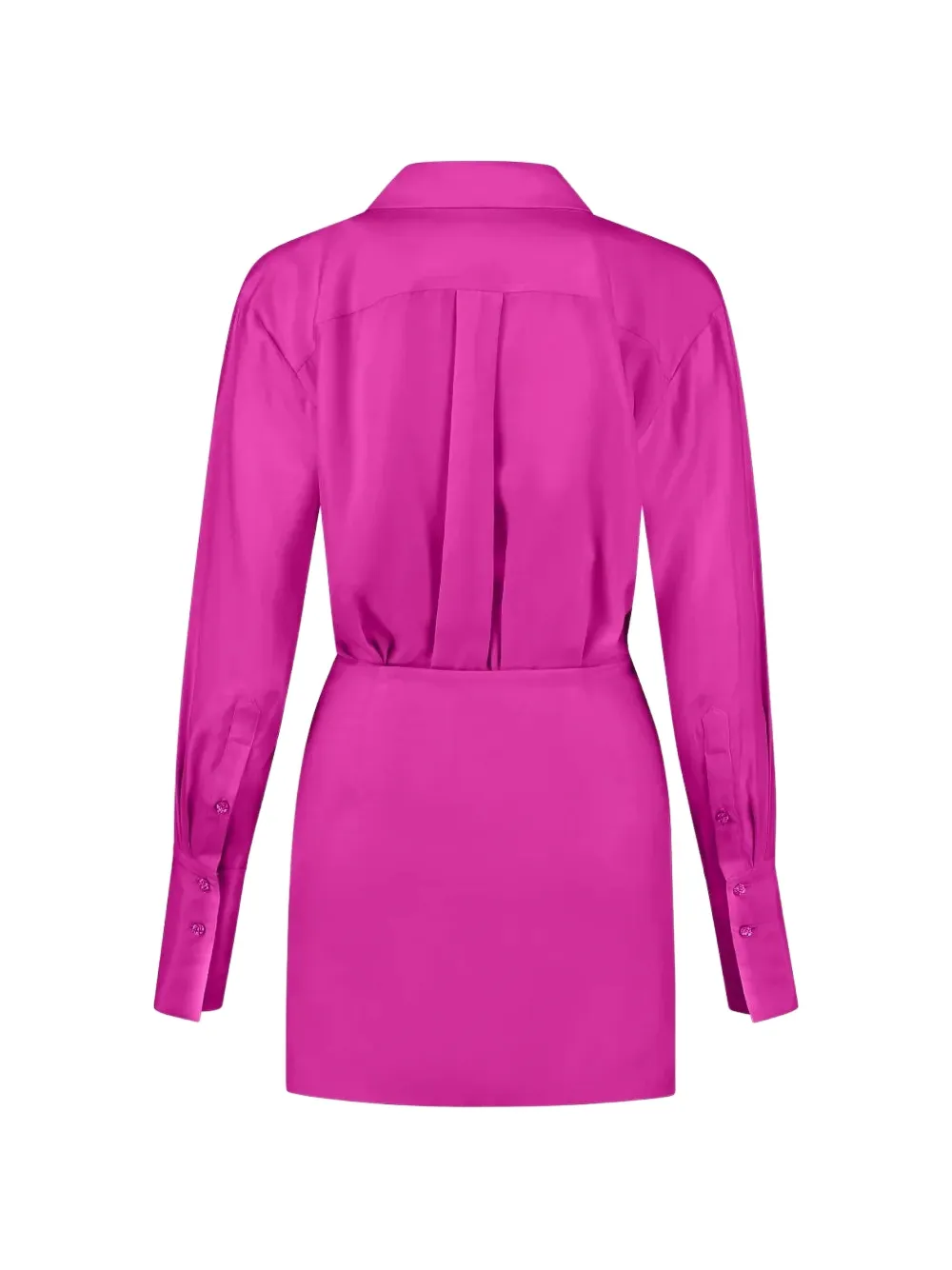 GAUGE81 draped asymmetric shirt dress Roze