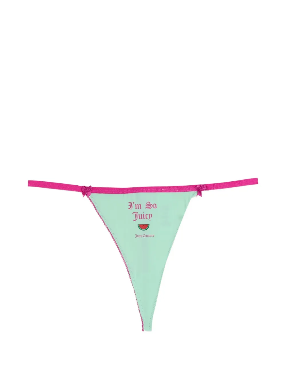 Juicy Couture Drie strings met fruittekst Roze