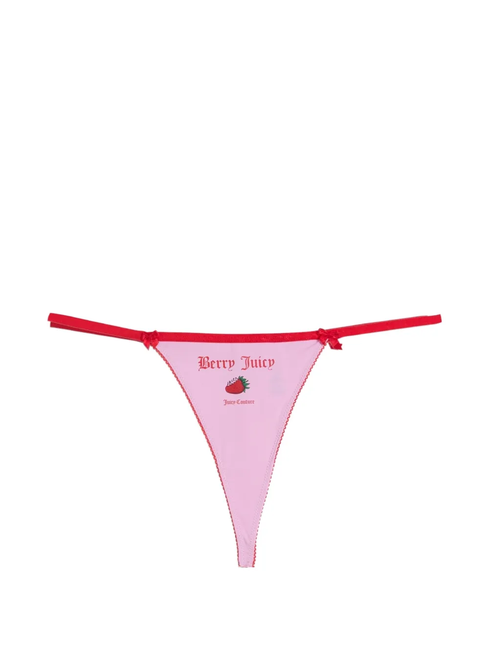 Juicy Couture Drie strings met fruittekst Roze