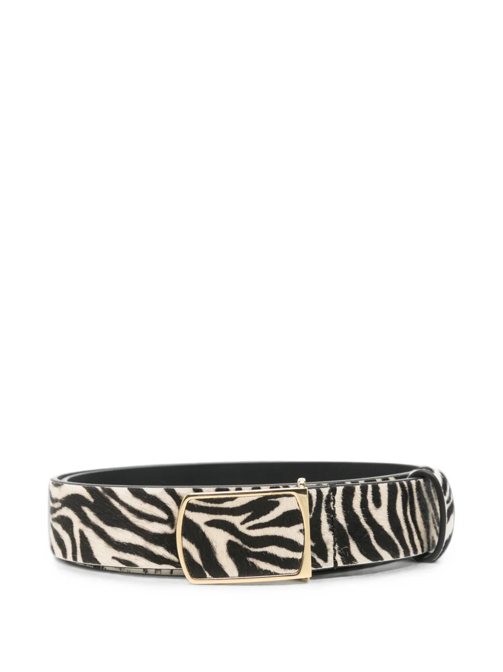 ISABEL MARANT zebra-print leather belt - Bianco