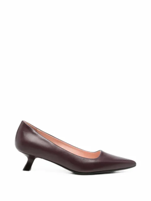 Anna F. pointed-toe kitten-heel pumps