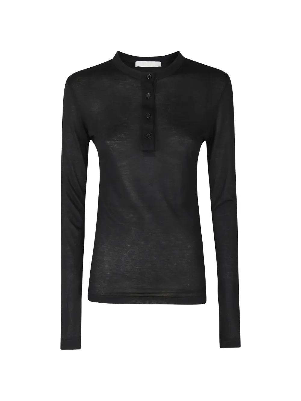 WOC long-sleeve henley T-shirt - Schwarz