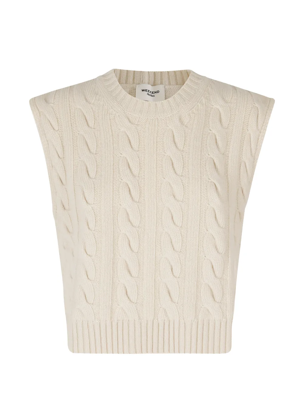 Weekend Max Mara cable-knit wool vest - Neutrals