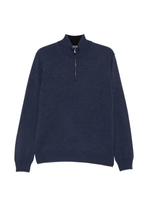 Corneliani quarter-zip knitted sweater