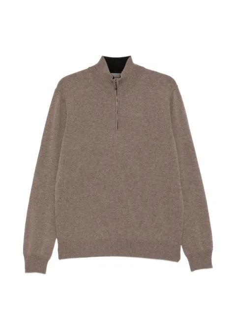 Corneliani quarter-zip knitted sweater