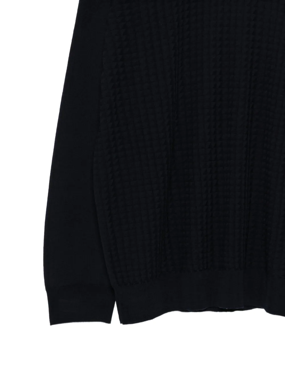 Corneliani waffle-knit wool sweater Blauw