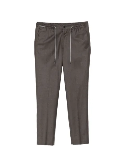Corneliani drawstring-waist virgin wool trousers