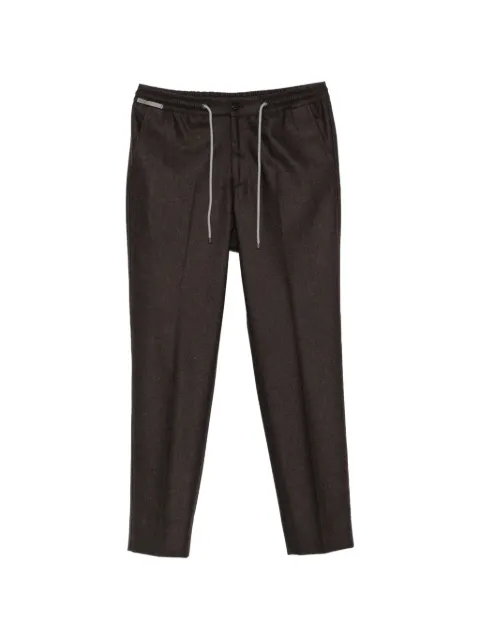 Corneliani drawstring virgin wool trousers