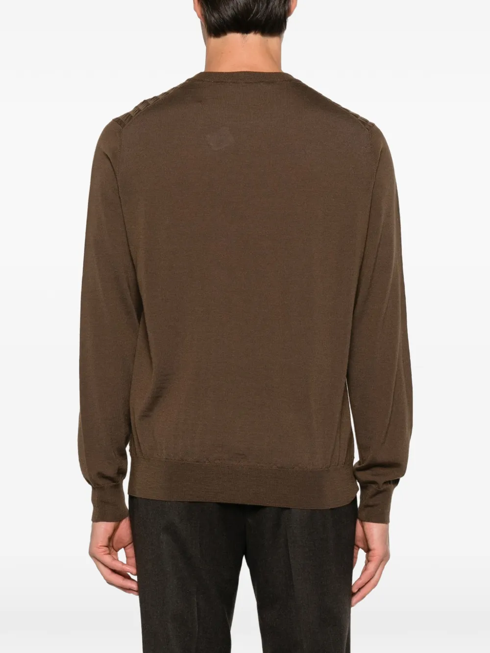 Corneliani Gebreide trui met textuur Bruin