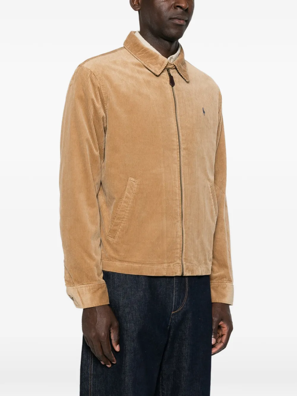 Polo Ralph Lauren corduroy logo-embroidered jacket Beige