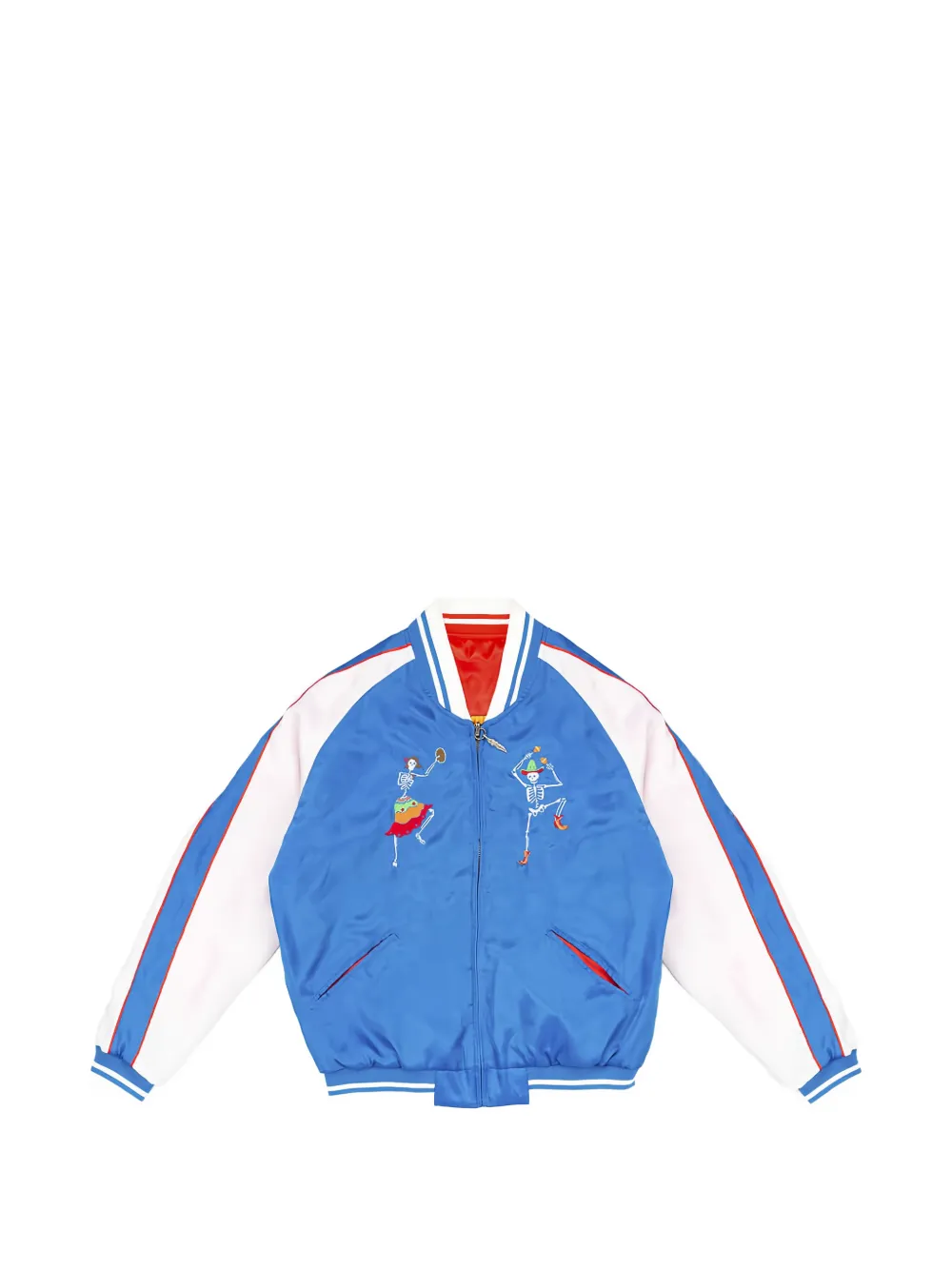 Htc Los Angeles reversible embroidered bomber jacket - Blu