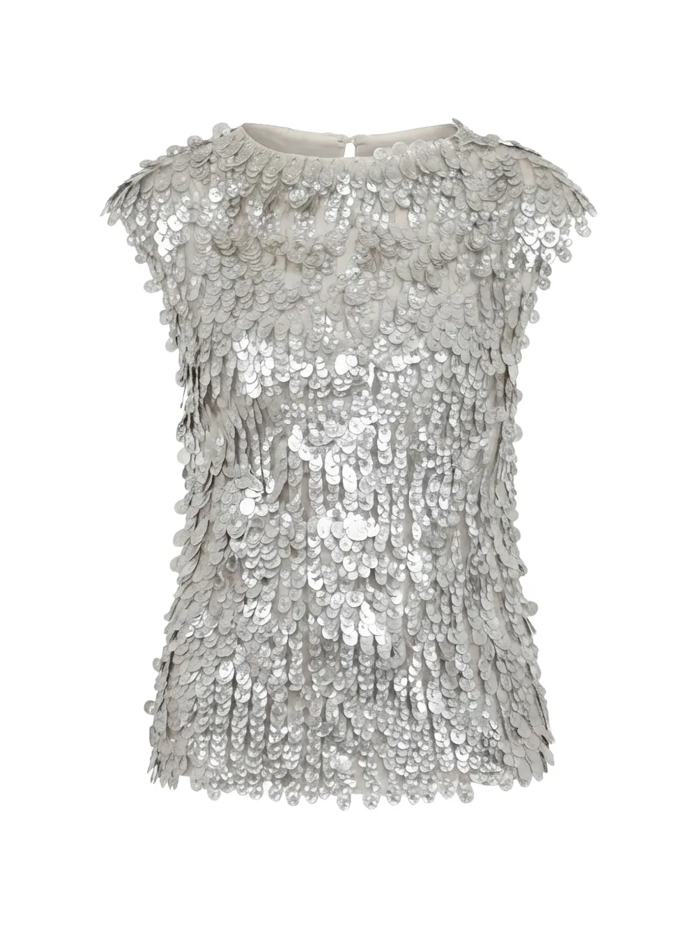 Gemy Maalouf sequin-embellished sleeveless top
