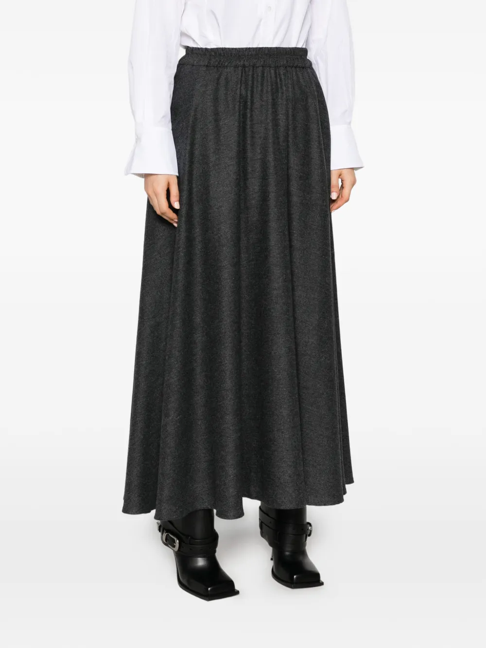 Drykorn Qerime elasticated-waist midi skirt Grijs