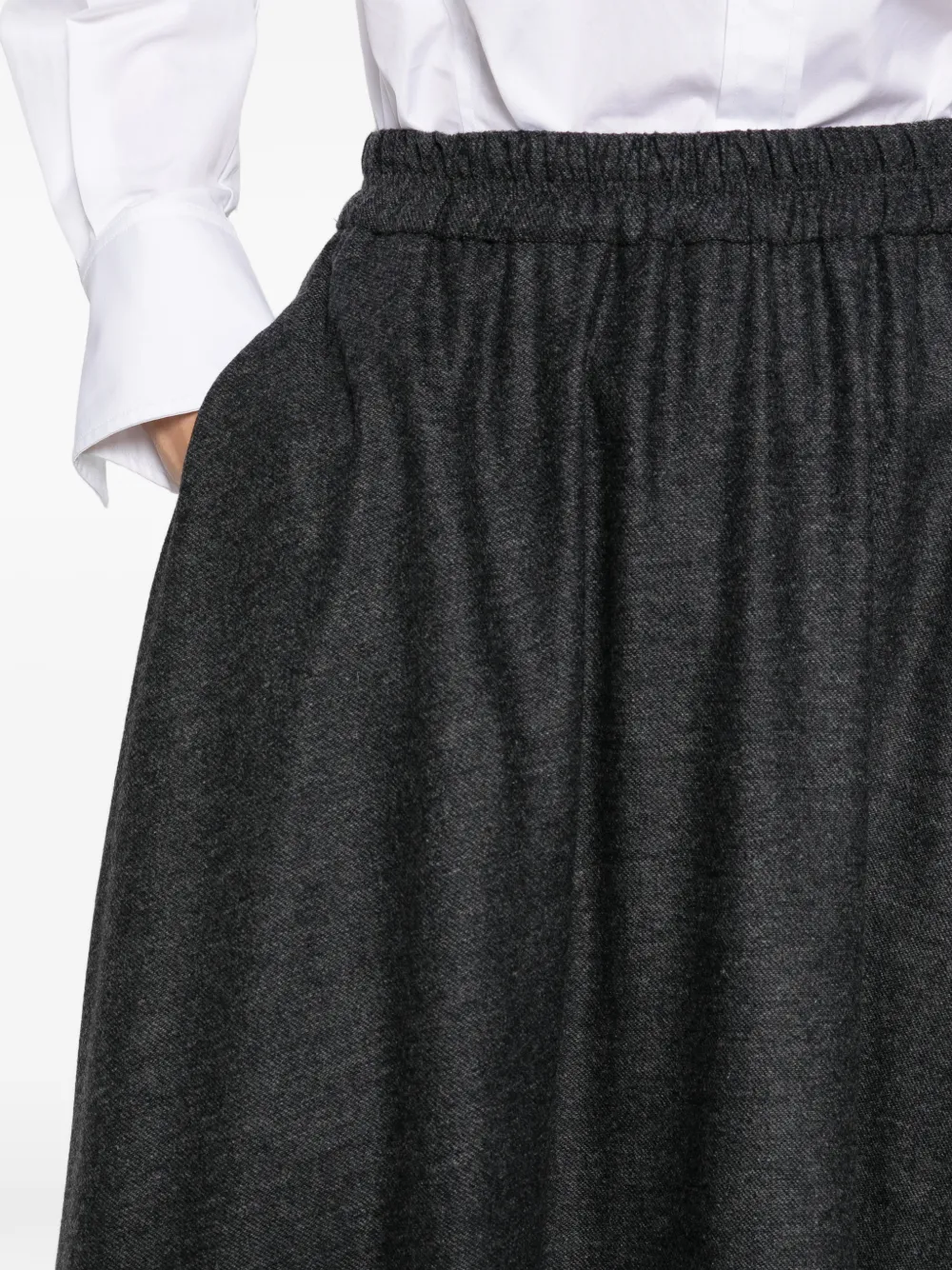 Drykorn Qerime elasticated-waist midi skirt Grijs