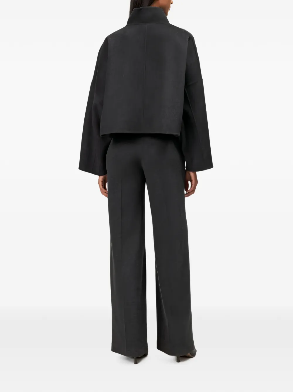 Drykorn Cropped jas met hoge hals Grijs