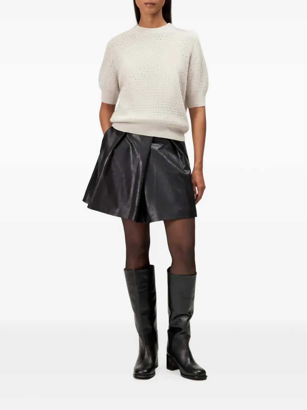 Drykorn Sanidy cable-knit sweater Beige
