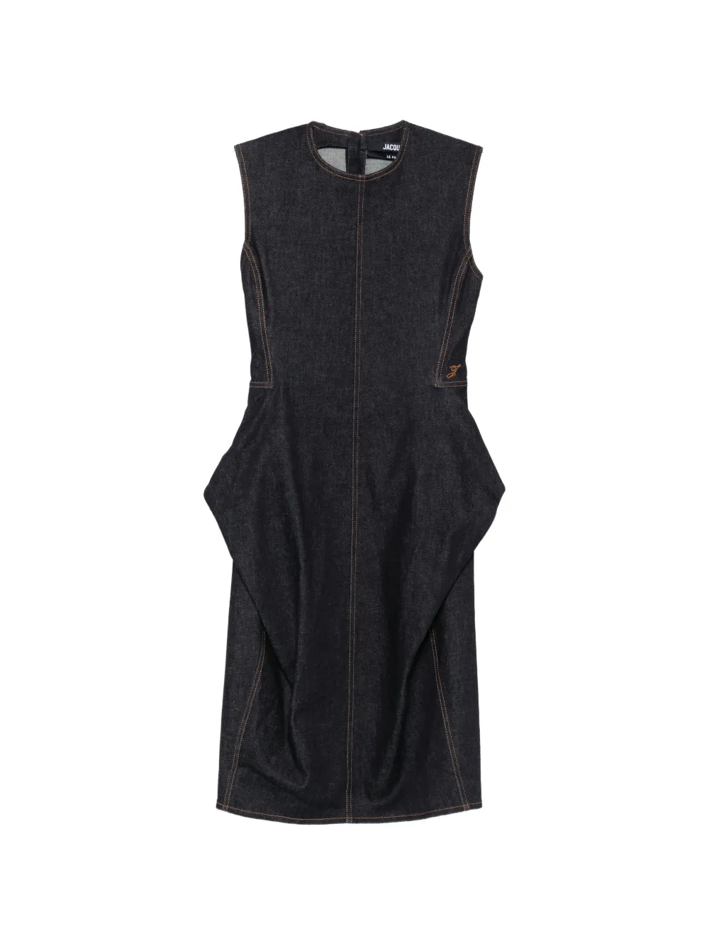 Jacquemus contrast-stitch sleeveless midi dress