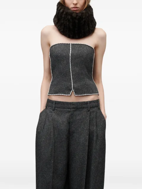 Alexander Wang top estilo bustier strapless con detalle de cadena