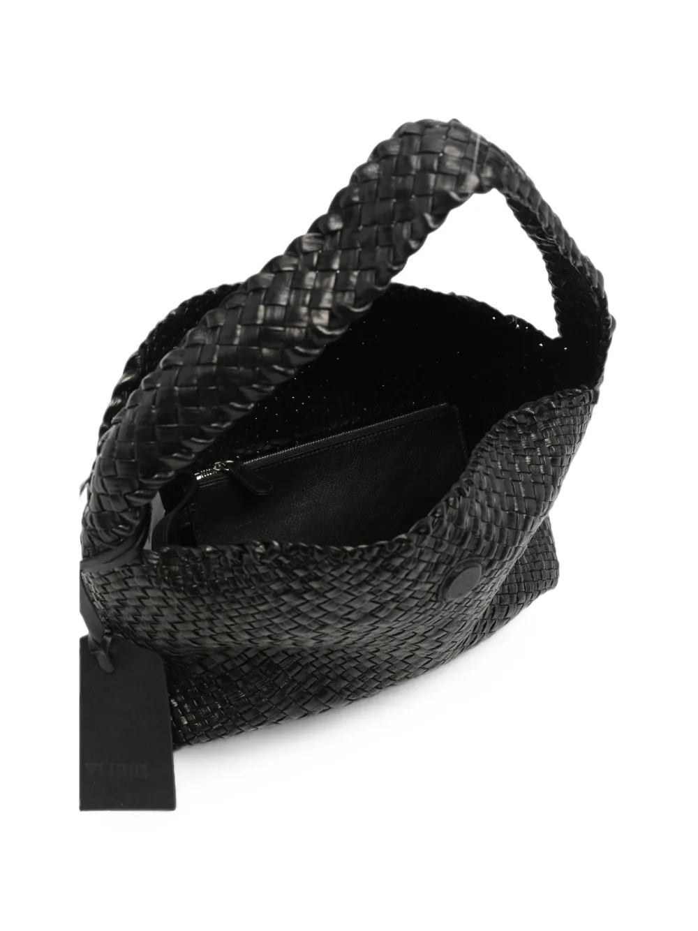 IBELIV Aura geweven leren shopper Zwart