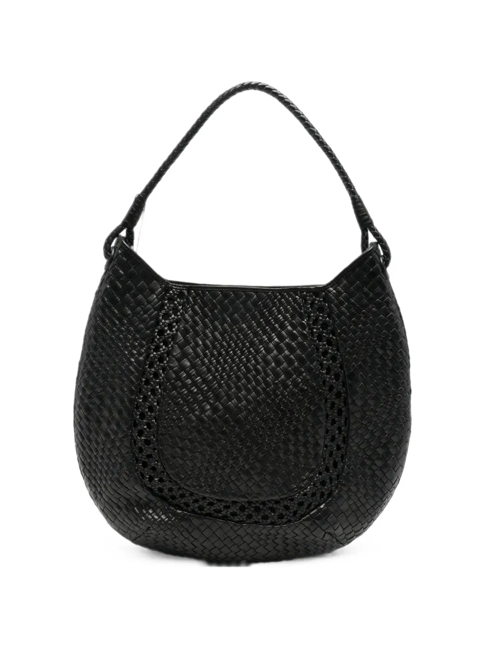 Ibeliv Lamia Woven Leather Tote Bag In Black