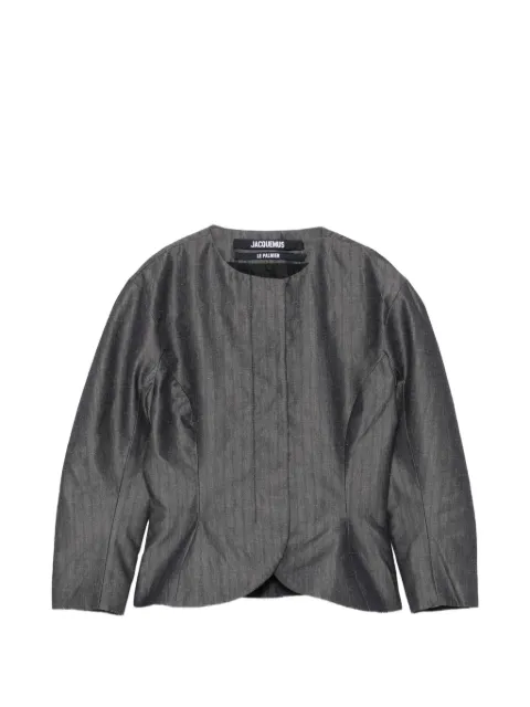 Jacquemus pinstripe-pattern peplum jacket