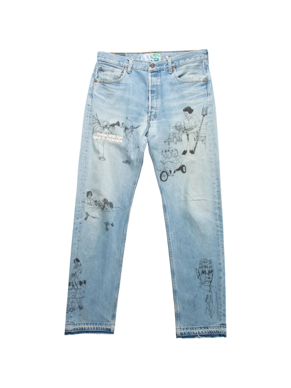 Better with Age Gene graphic-print jeans