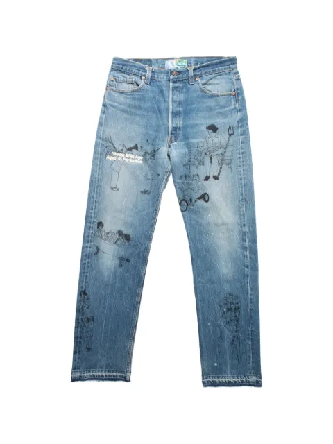 Better with Age  Gene graphic-print straight-leg jeans