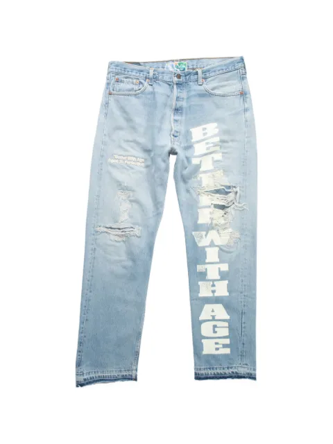 Better with Age  Beaufort logo-print distressed jeans