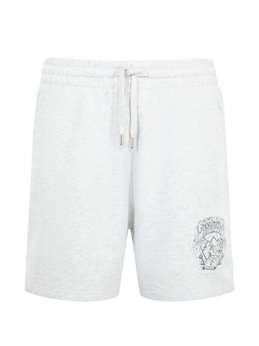 Casablanca Eveil Ancestral appliqué shorts - Grigio