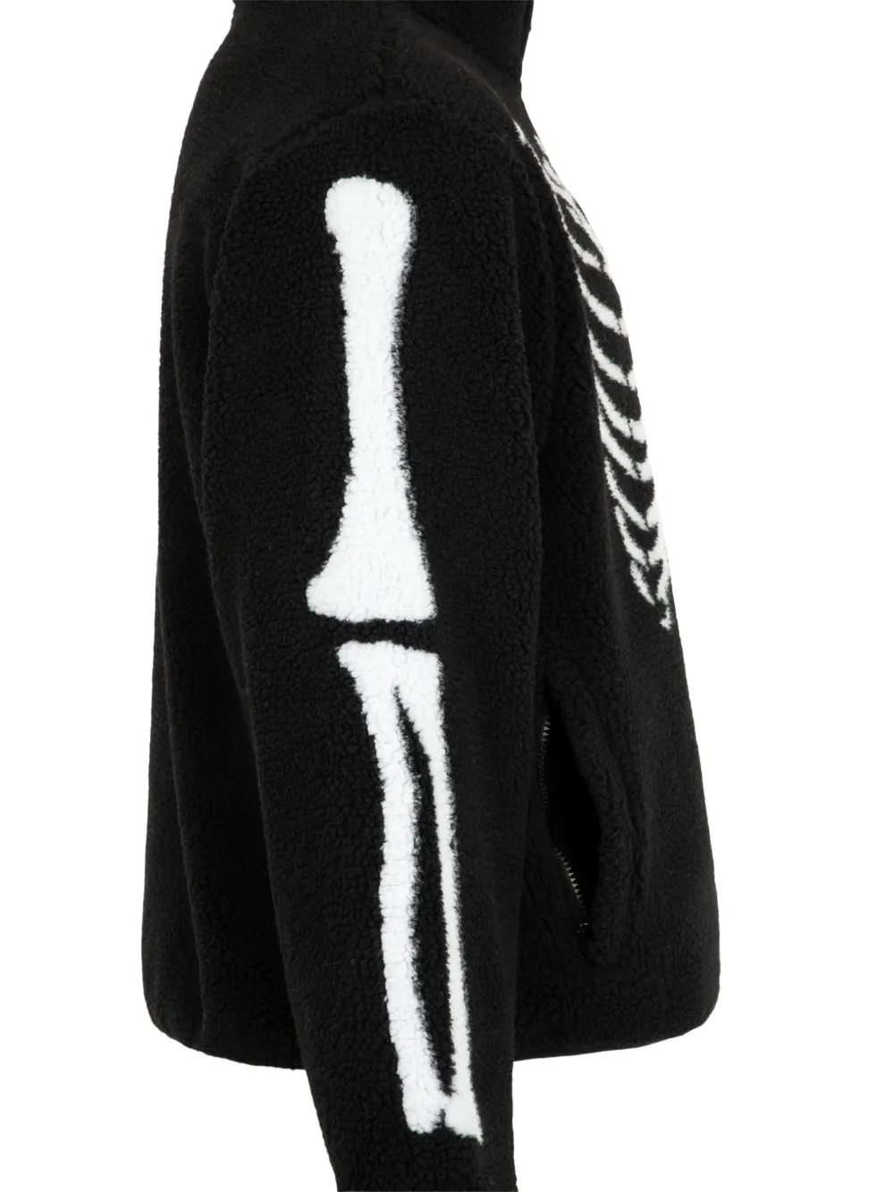 MARKET Skeletal sherpa sweater Zwart