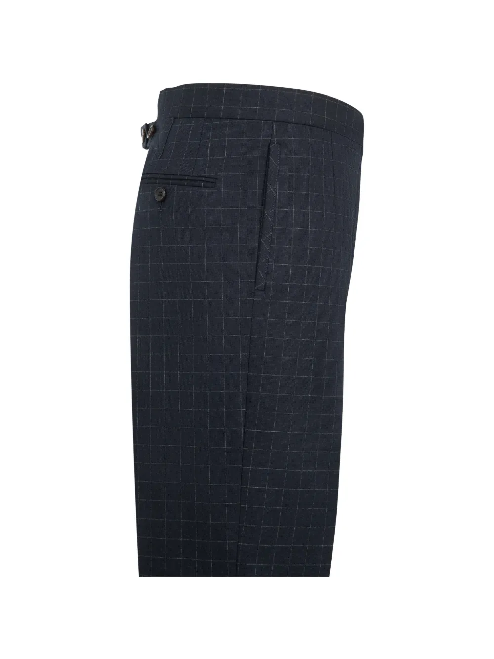Thom Browne Geruite broek met band aan de achterkant Blauw