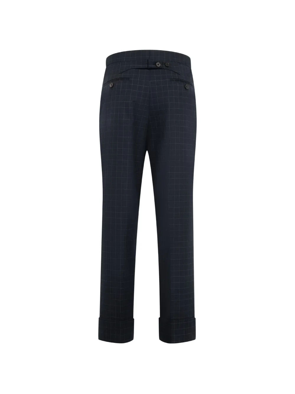 Thom Browne Geruite broek met band aan de achterkant Blauw