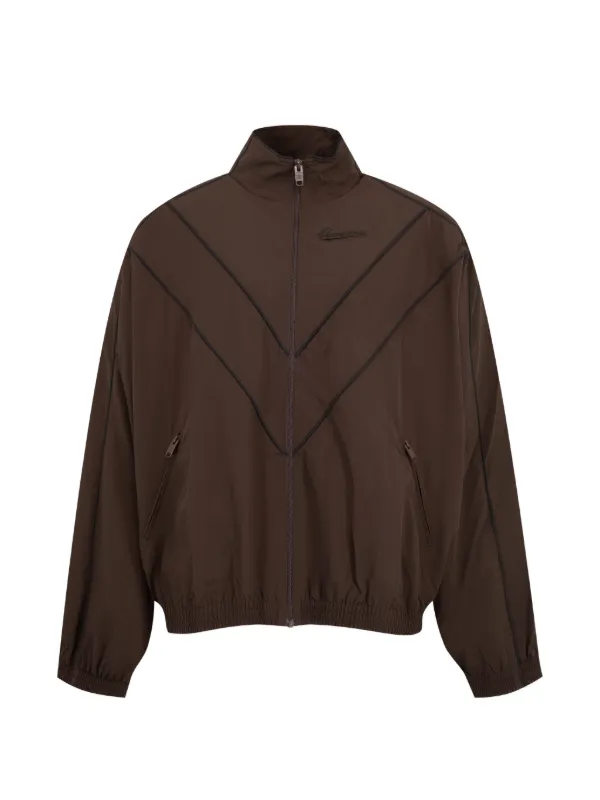 Willy Chavarria Bad Boy Piped Track Jacket in Brown