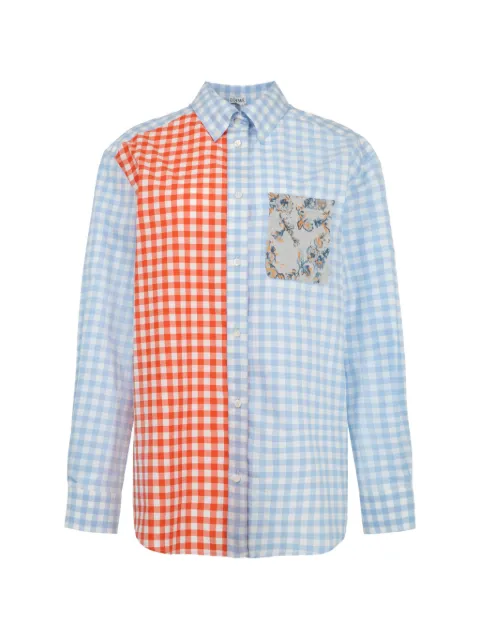 LOEWE gingham patchwork shirt