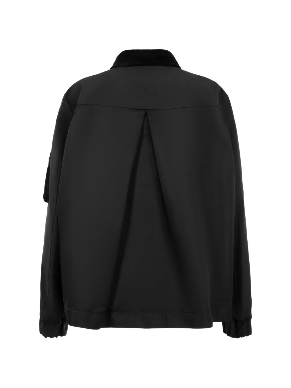 sacai Jack van gelamineerd grosgrain Zwart