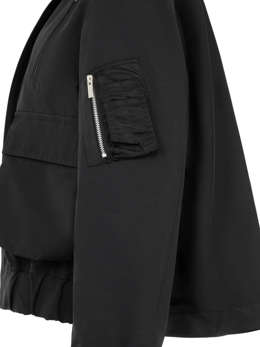 sacai Jack van gelamineerd grosgrain Zwart