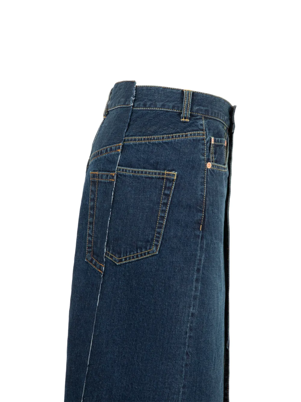 sacai Asymmetrische maxi-wikkelrok Blauw