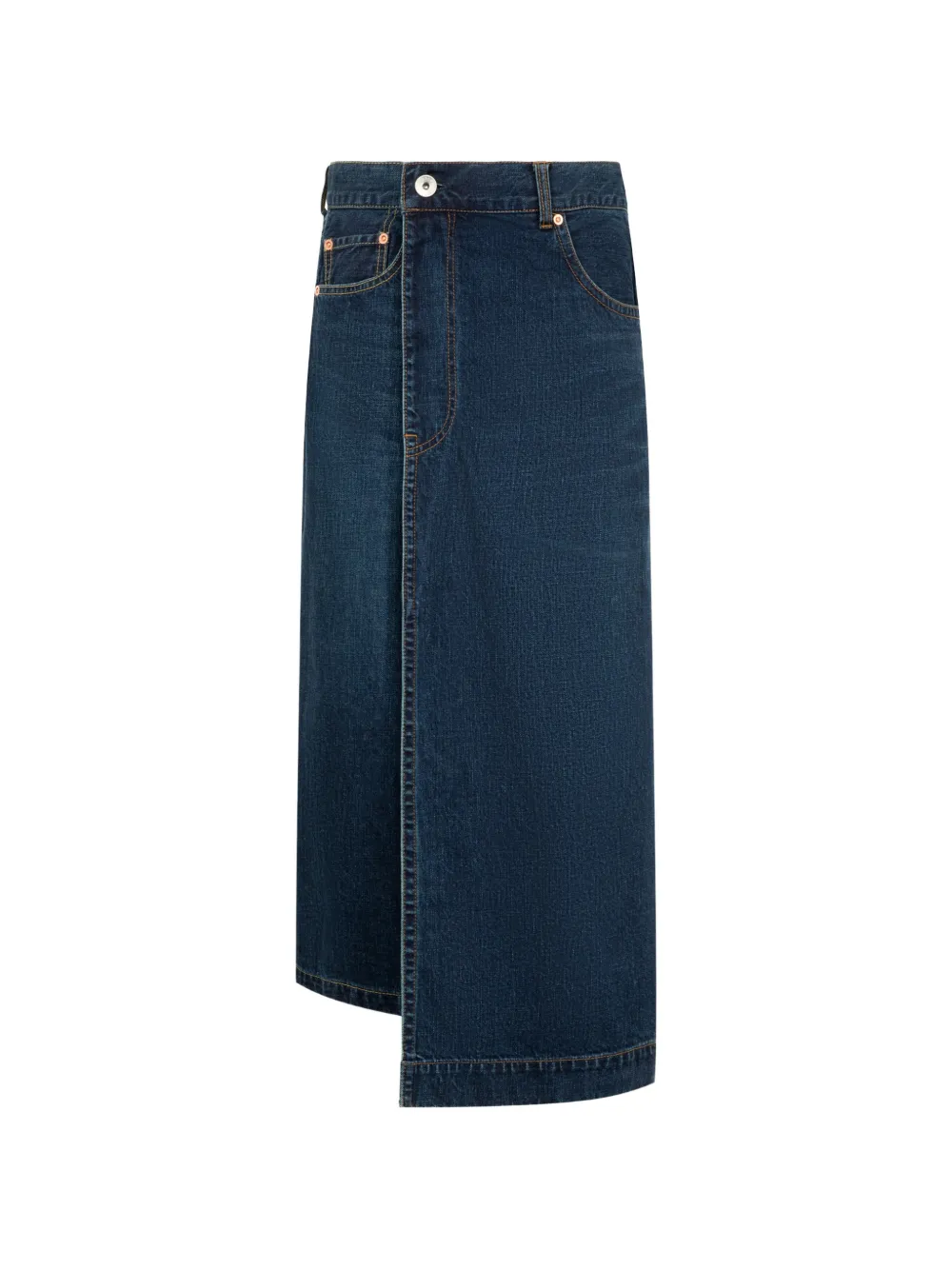 sacai asymmetric wrap maxi skirt