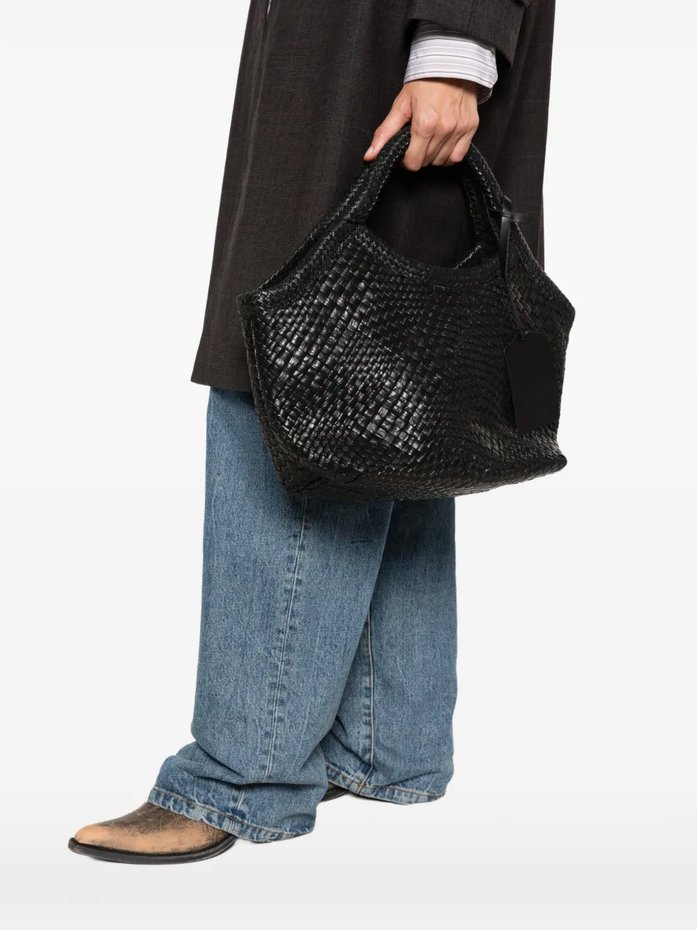 IBELIV Pure geweven shopper Zwart