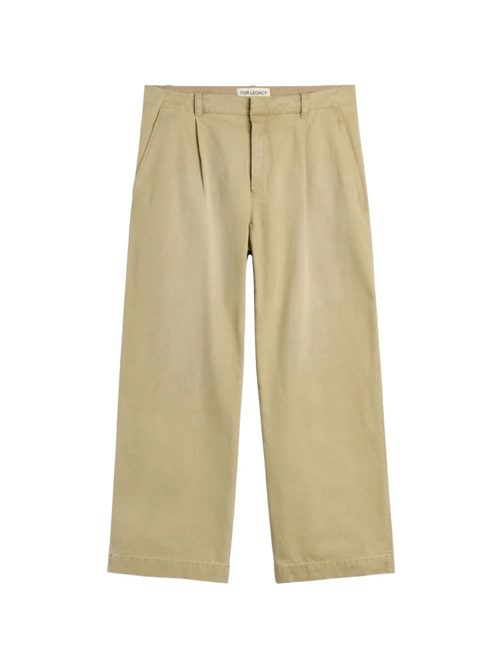 OUR LEGACY Still pleated pigment-drill chinos