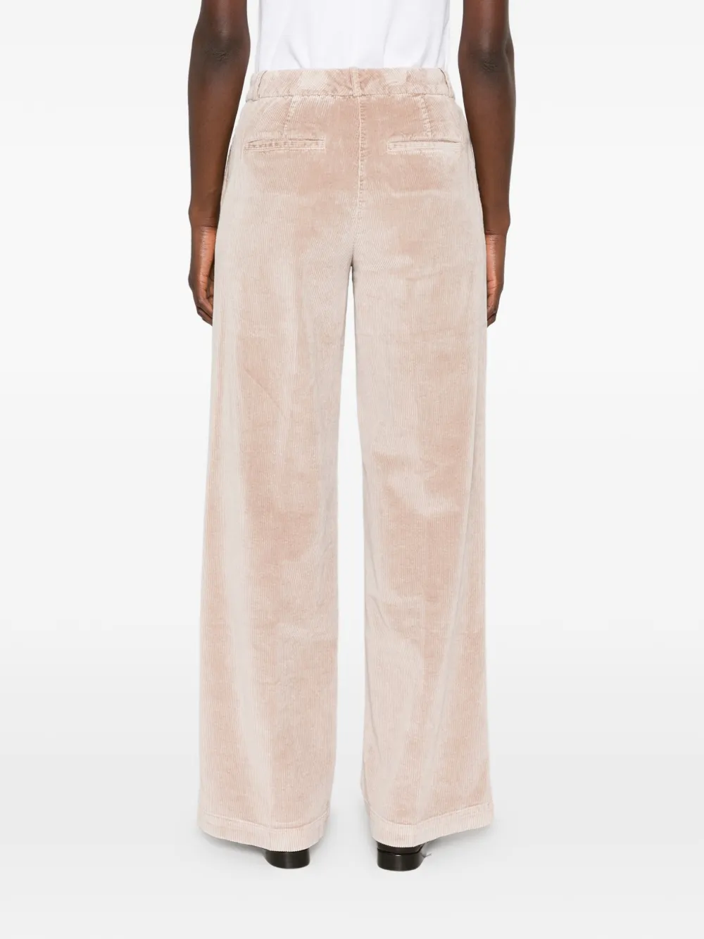 Peserico Ribfluwelen broek met wijde pijpen Beige