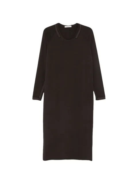 Kristensen Du Nord vestido midi con mangas raglán y bordes sin rematar