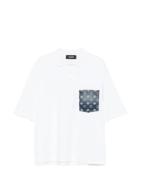 DSQUARED2 denim-pocket polo shirt