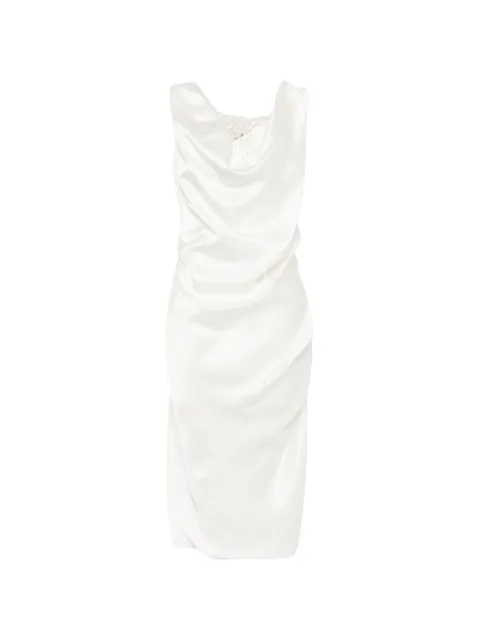 Vivienne Westwood Pre-Owned robe mi-longue drapée à col bénitier (années 2010)